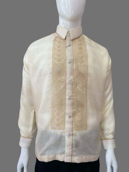 Barong Tagalog in Organza with Fine Embroidery - BR228