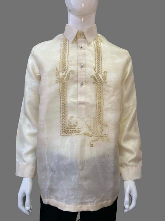 Organza Barong Tagalog Featuring Detailed Embroidery - BR209