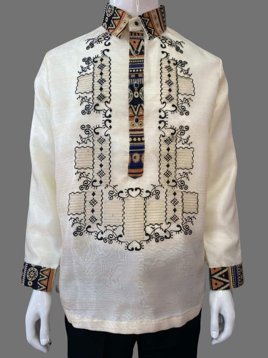 Organza Barong Tagalog with Heritage Embroidery - BR235