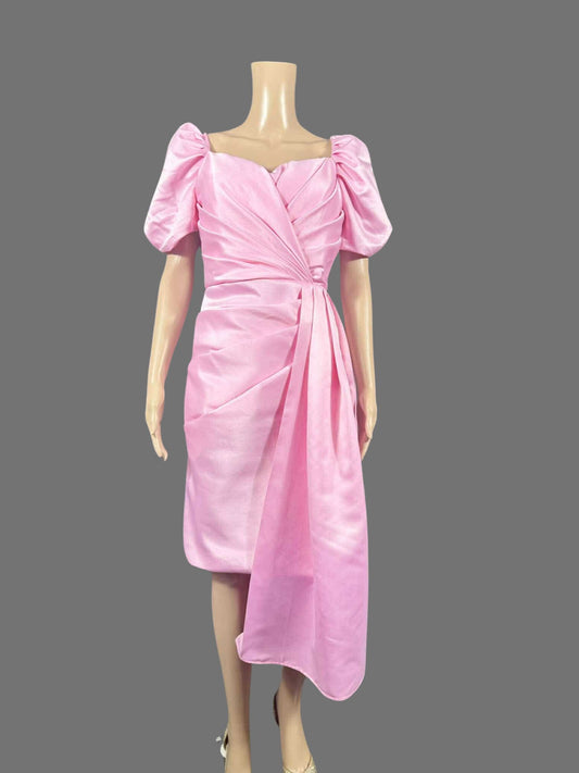 Classic Pink Duchess Filipiniana Dress - BR701