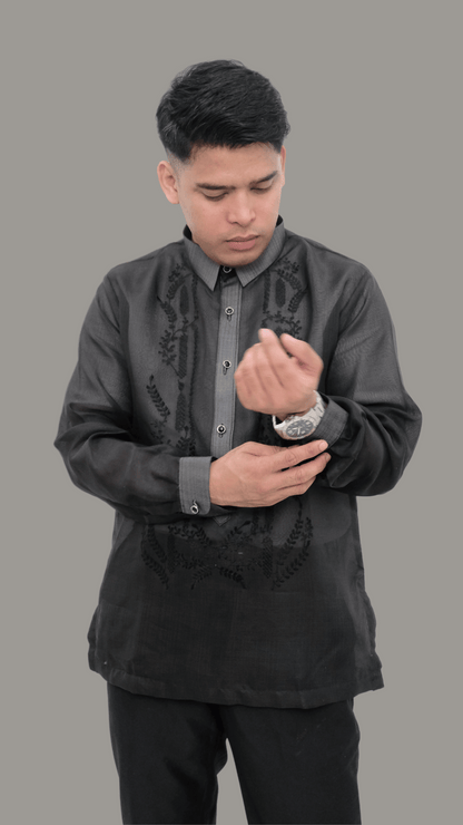 Premium Ebony Jusi Barong Tagalog - BR204