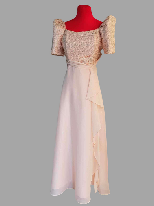 Laced Modern Filipiniana Dress - BR301