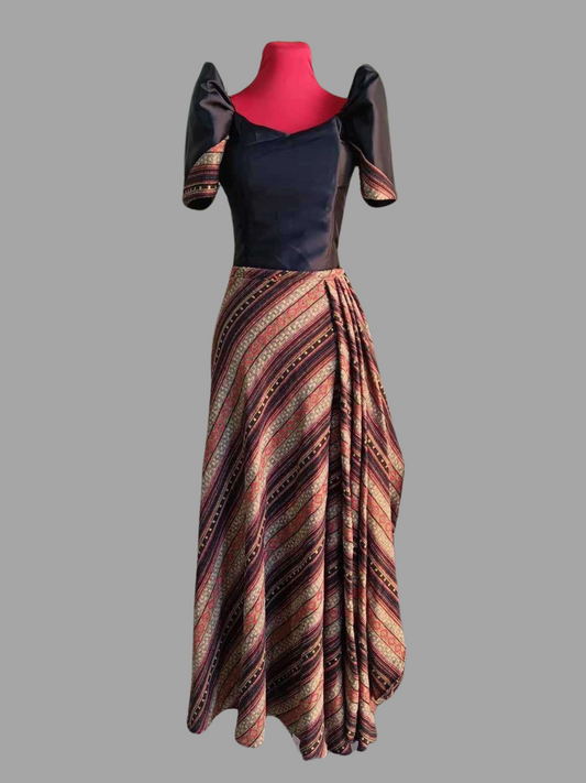 Modern Ethnic Filipiniana Dress -BR308